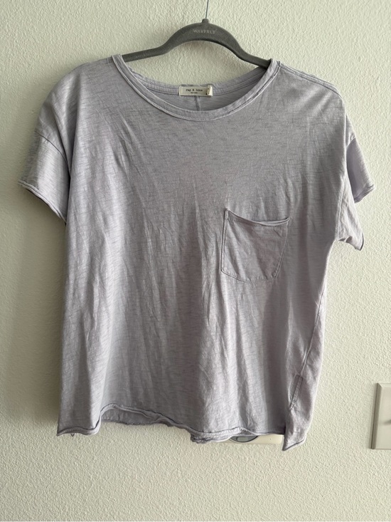 rag & bone Tops - Rag & Bone Lavender Pocket Tee - Women's Casual Short Sleeve Top